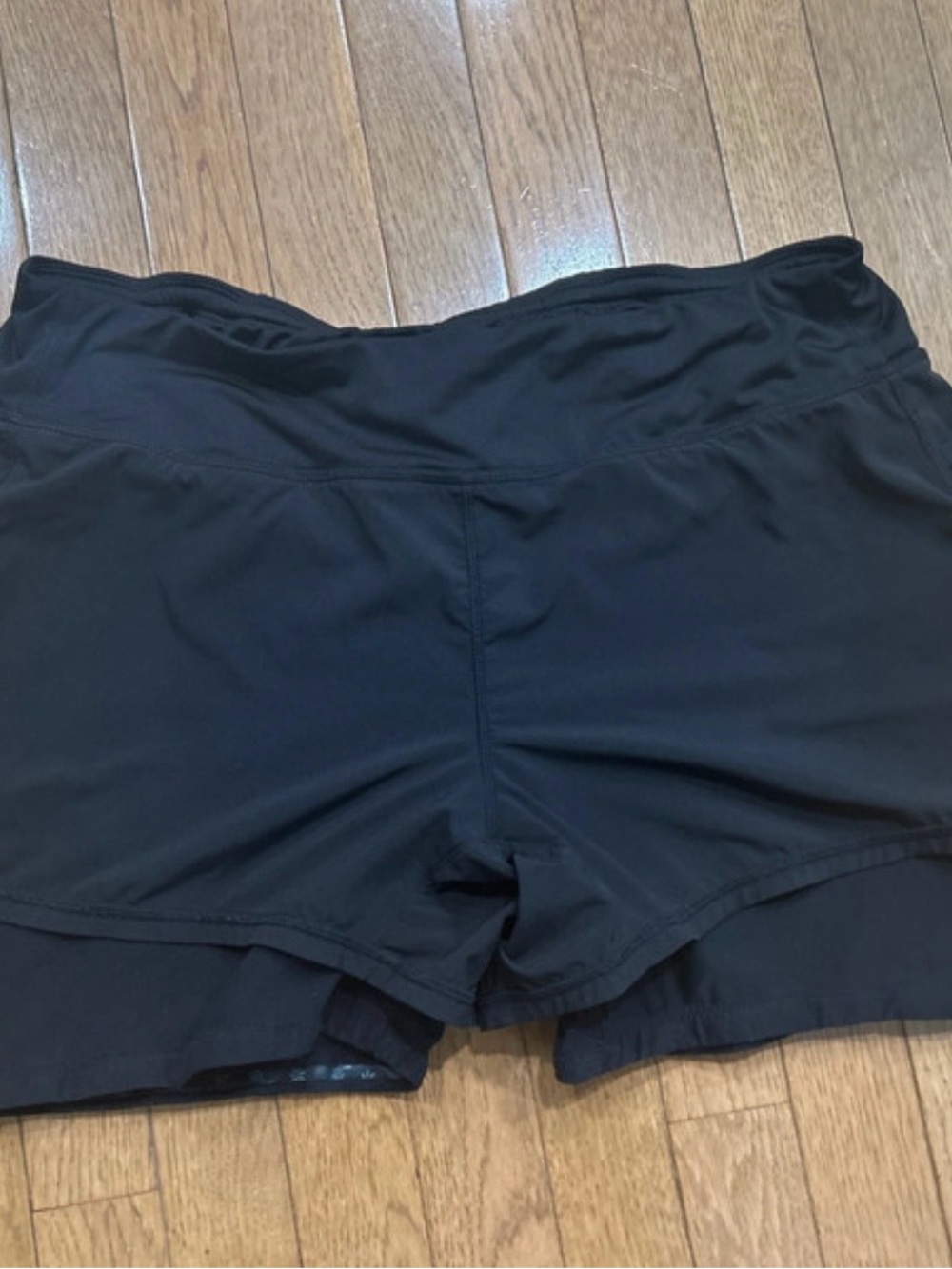 Athleta Black Layered Running Shorts
